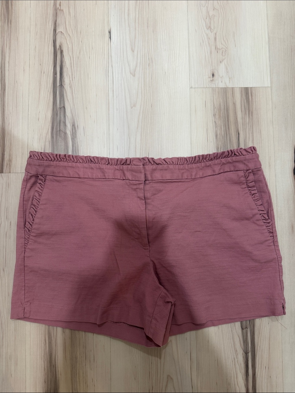 LOFT Dusty Pink Ruffle Shorts